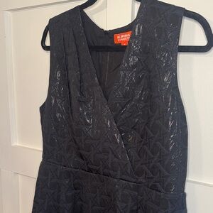 Kirna Zabete Black Textured Women's Dress